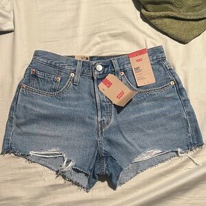 Levi's Women's Light Blue Jean Shorts, 501 Original, NWT